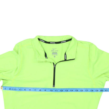 Nike Men's Green Dri-Fit 1/4 Zip Long Sleeve Athletic Sweatshirt M