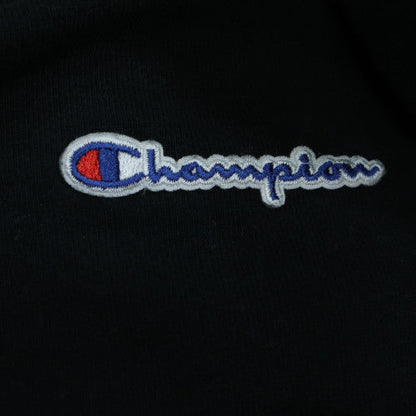 Champion Men's Black XL Pullover Hoodie with Logo Embroidery