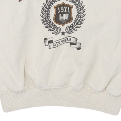 Pull & Bear Teens Beige NYC Graphic Pullover Sweatshirt M