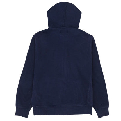 Ralph Lauren Men's Blue Full Zip Hoodie Size M Logo Cotton Blend