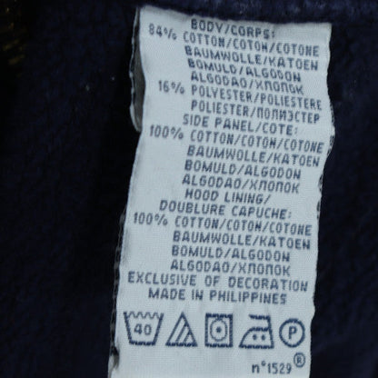 Ralph Lauren Men's Blue Full Zip Hoodie Size M Logo Cotton Blend