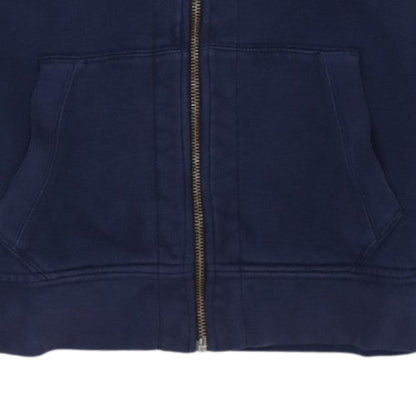 Ralph Lauren Men's Blue Full Zip Hoodie Size M Logo Cotton Blend