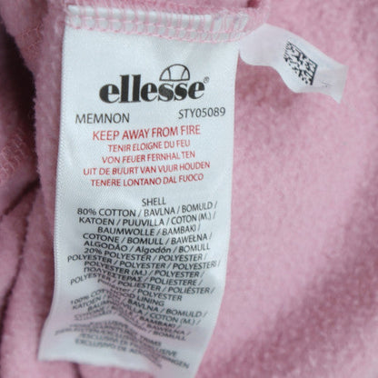 Ellesse Womens Pink Pullover Hoodie UK 18 Cotton Blend Sport Sweatshirt