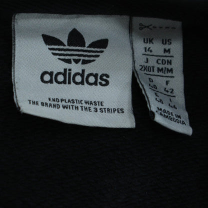 Adidas Womens Black Crew Neck Pullover Sweatshirt Size 14