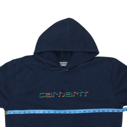 Carhartt Men's Blue Pullover Logo Hoodie Size L