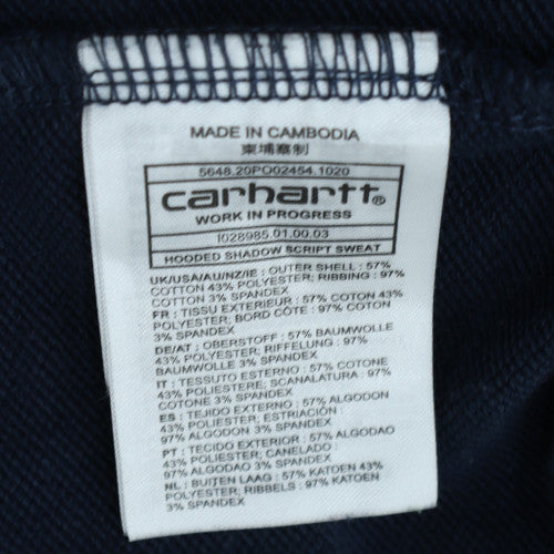 Carhartt Men's Blue Pullover Logo Hoodie Size L