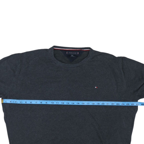Tommy Hilfiger Men’s Grey 3XL Cotton Silk Crew Neck Jumper