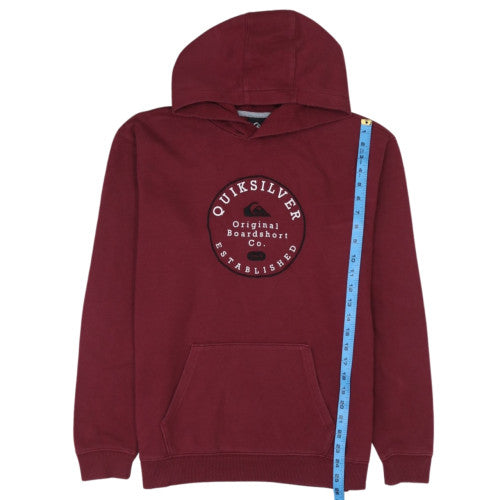 Quiksilver Boys Burgundy Hoodie XL 16 Fleece Pullover Sweatshirt
