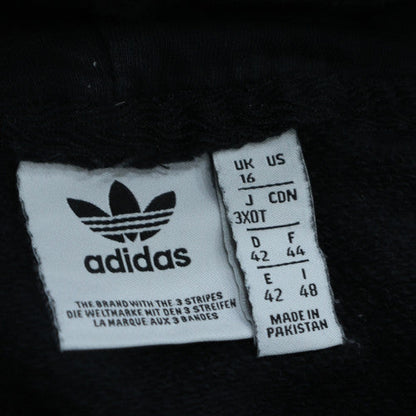 Adidas Womens Black Pullover Hoodie Size 16 Logo Graphic Hooded Sweatshirt
