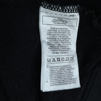 Adidas Womens Black Pullover Hoodie Size 16 Logo Graphic Hooded Sweatshirt
