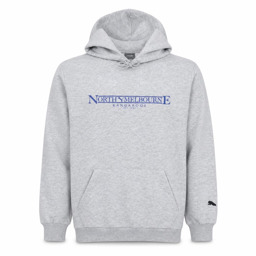 Puma Men’s Grey North Melbourne Pullover Hoodie Size L