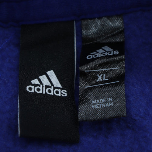 Adidas Women Blue Full Zip Hoodie XL Cotton Blend Casual