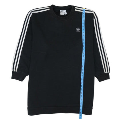 Adidas Womens Black Long Sleeve Crew Neck Pullover Sweatshirt Size M