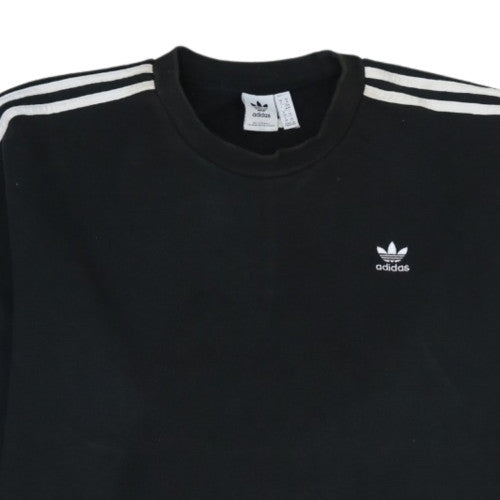 Adidas Womens Black Long Sleeve Crew Neck Pullover Sweatshirt Size M