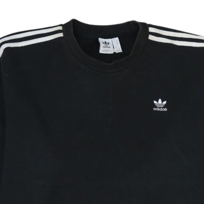 Adidas Womens Black Long Sleeve Crew Neck Pullover Sweatshirt Size M