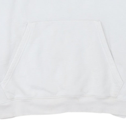 Adidas Women’s White Pullover Hoodie L Sports Club Graphic Cotton Blend