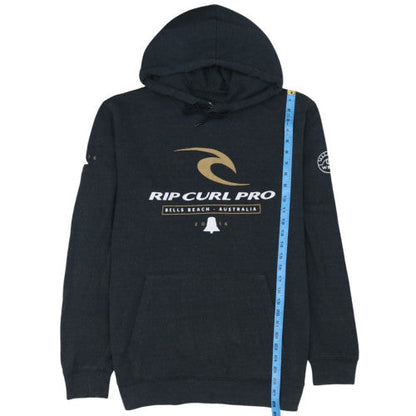 Rip Curl Pro Womens Black Pullover Hoodie Size L Surf Logo Sweatshirt