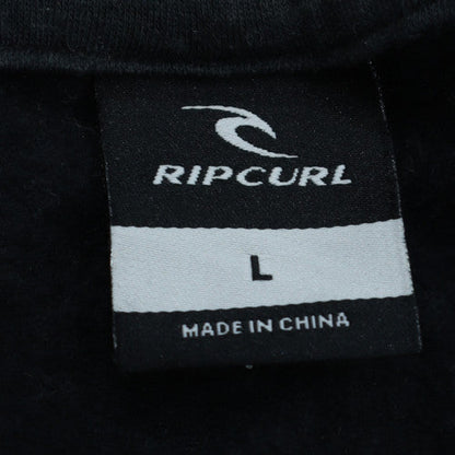 Rip Curl Pro Womens Black Pullover Hoodie Size L Surf Logo Sweatshirt