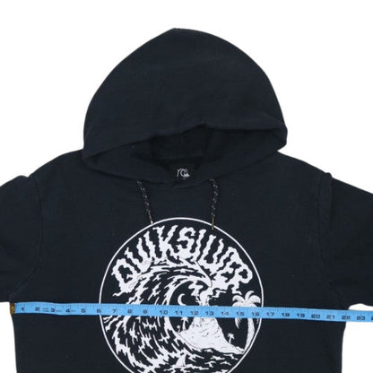 Quiksilver Men's Black Pullover Hoodie M Surf Graphic Fleece
