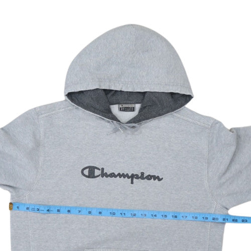 Champion Men's Grey Pullover Hoodie Medium Regular Fit Fleece