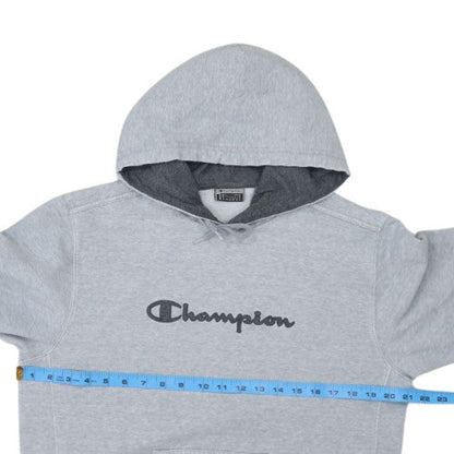 Champion Men's Grey Pullover Hoodie Medium Regular Fit Fleece