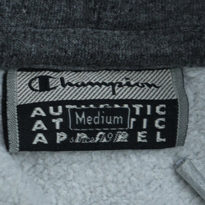 Champion Men's Grey Pullover Hoodie Medium Regular Fit Fleece