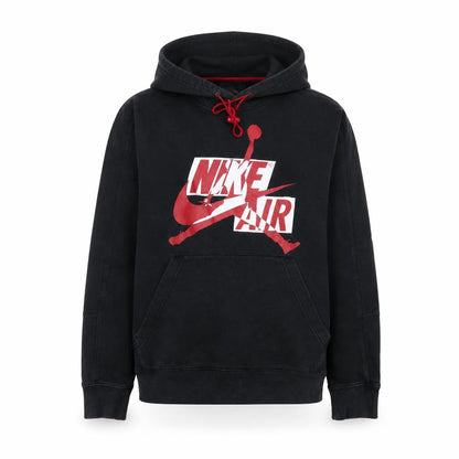 Nike Jordan Men's Black L Pullover Hoodie with Red Logo