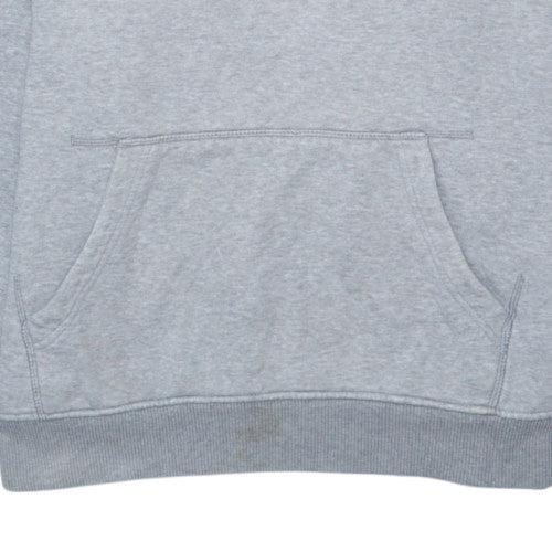 Puma Men's Grey Hoodie Large Pullover Logo Cotton Blend Casual