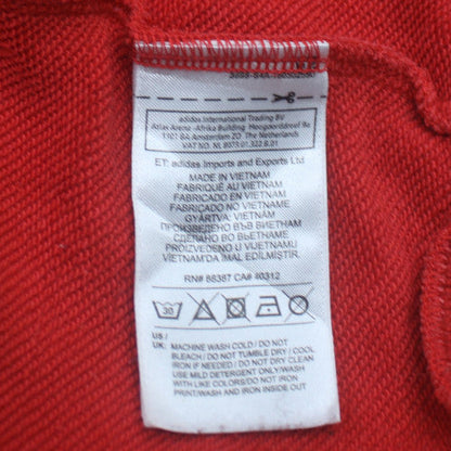 Adidas Women Red Crew Neck Pullover Sweatshirt Size 10