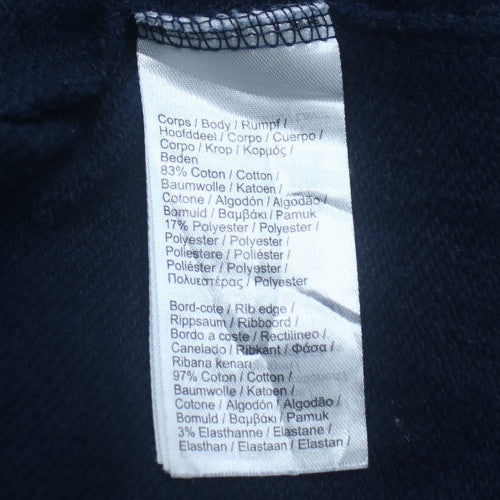 Lacoste Men's Blue Logo Tape Crew Neck Sweatshirt Size L