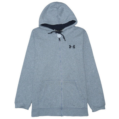 Under Armour Mens Grey Full Zip Hoodie Size L Loose Fit