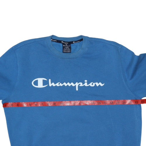 Champion Men's Blue Crew Neck Pullover Sweatshirt Size L