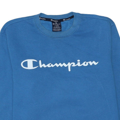 Champion Men's Blue Crew Neck Pullover Sweatshirt Size L