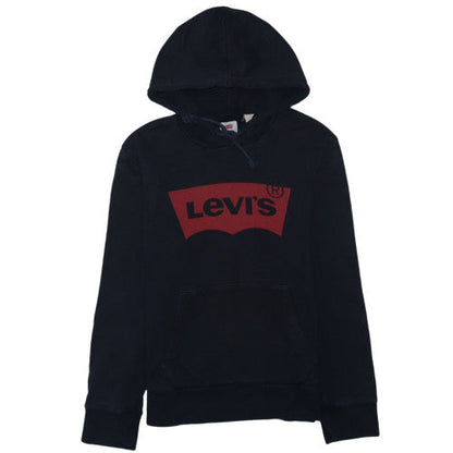 Levi's Women's Black Pullover Hoodie Size M Logo Graphic Cotton Blend