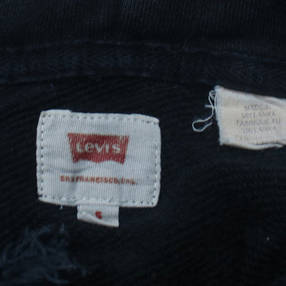 Levi's Women's Black Pullover Hoodie Size M Logo Graphic Cotton Blend