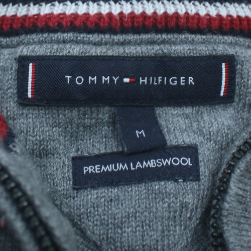 Tommy Hilfiger Men's Grey Wool 1/2 Zip Jumper Size M