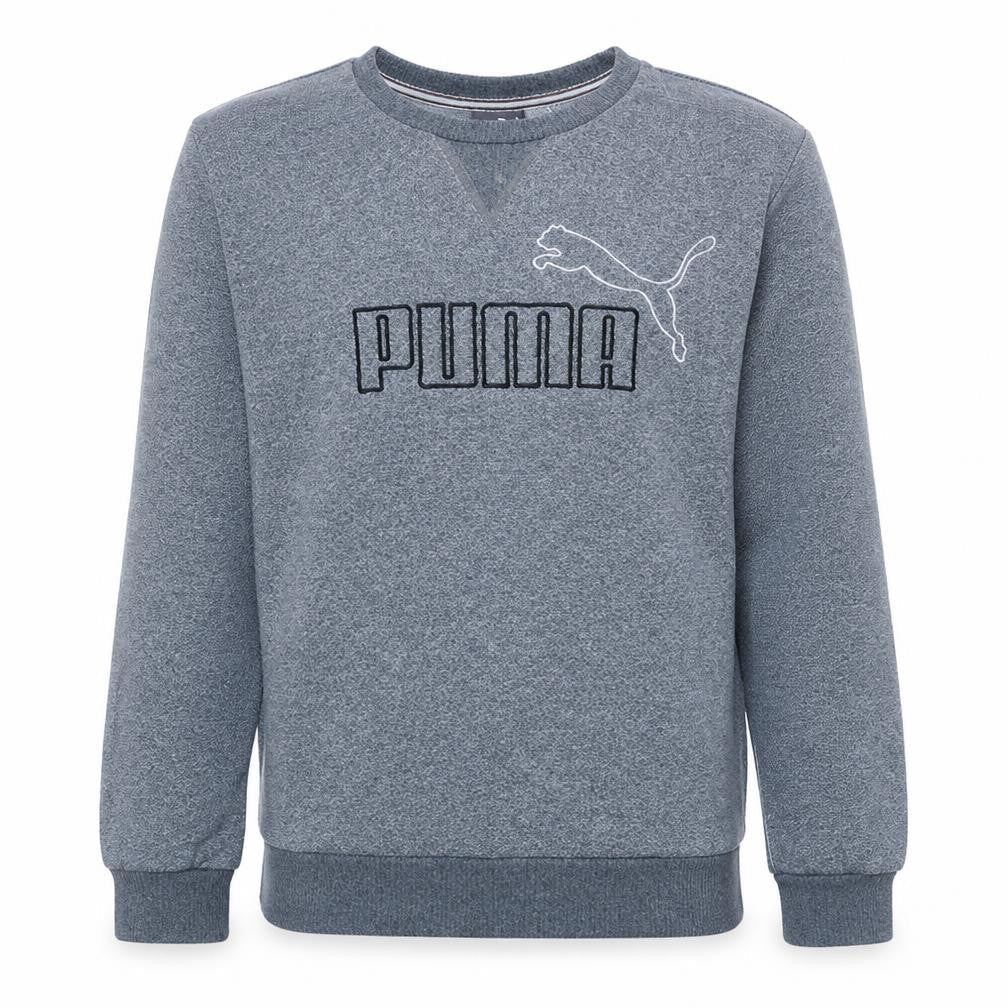 Puma Men's Grey Crew Neck Pullover Sweatshirt M Regular Fit