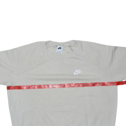 Nike Womens Beige Crew Neck Sweatshirt M - Classic Casual Style