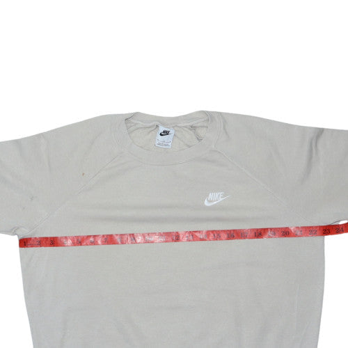 Nike Womens Beige Crew Neck Sweatshirt M - Classic Casual Style