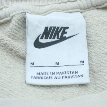 Nike Womens Beige Crew Neck Sweatshirt M - Classic Casual Style