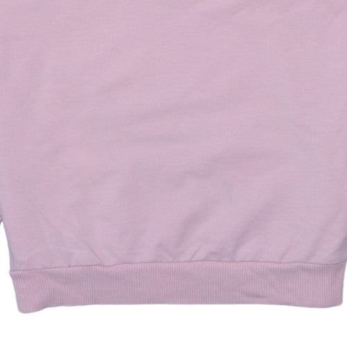 Fila Womens Pink Crew Neck Pullover Sweatshirt Size S Logo Cotton Blend