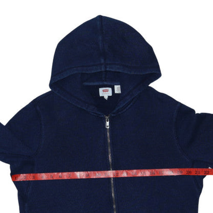 Levi's Women's Navy Full Zip Hoodie Size S Cotton Blend