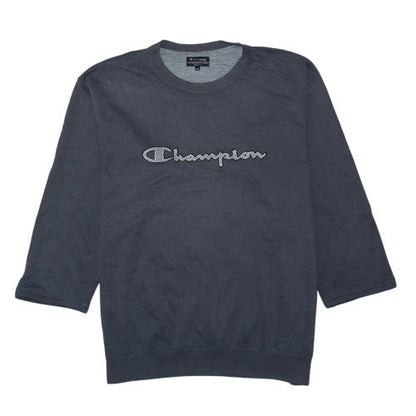 Champion Men's Grey 2XL Pullover Crew Neck Sweatshirt Vintage Logo