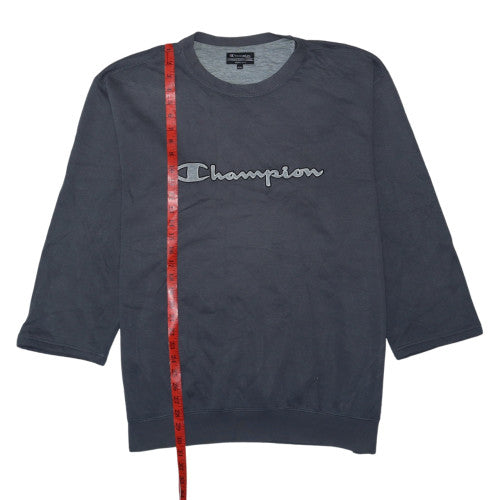 Champion Men's Grey 2XL Pullover Crew Neck Sweatshirt Vintage Logo