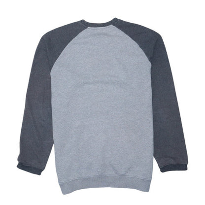 Adidas Mens Grey Pullover Sweatshirt M Crew Neck Logo Sportswear