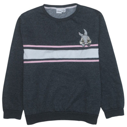 Disney Womens Grey Thumper Sweatshirt XL Pullover Long Sleeve Casual