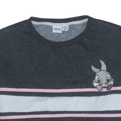 Disney Womens Grey Thumper Sweatshirt XL Pullover Long Sleeve Casual
