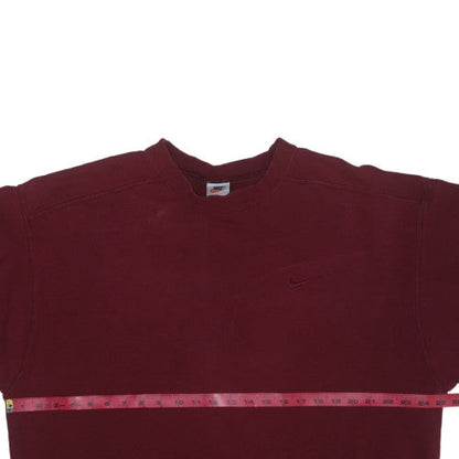 Nike Men's Red XL Pullover Sweatshirt Vintage Fleece Crew Neck