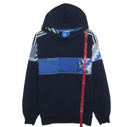 Adidas Men's Blue Geometric Pullover Hoodie Size M