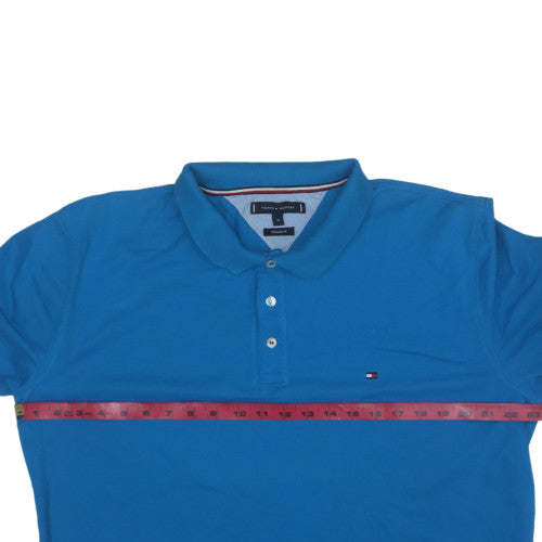 Tommy Hilfiger Men Blue Polo Shirt XL Regular Fit Cotton